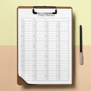 Printable 15 Minute Daily Planner Portrait Layout- 24 Hour Planner in ...
