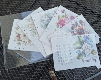 2026- A5 Vellum Dashboard Tab Set, Sunday/Monday start
