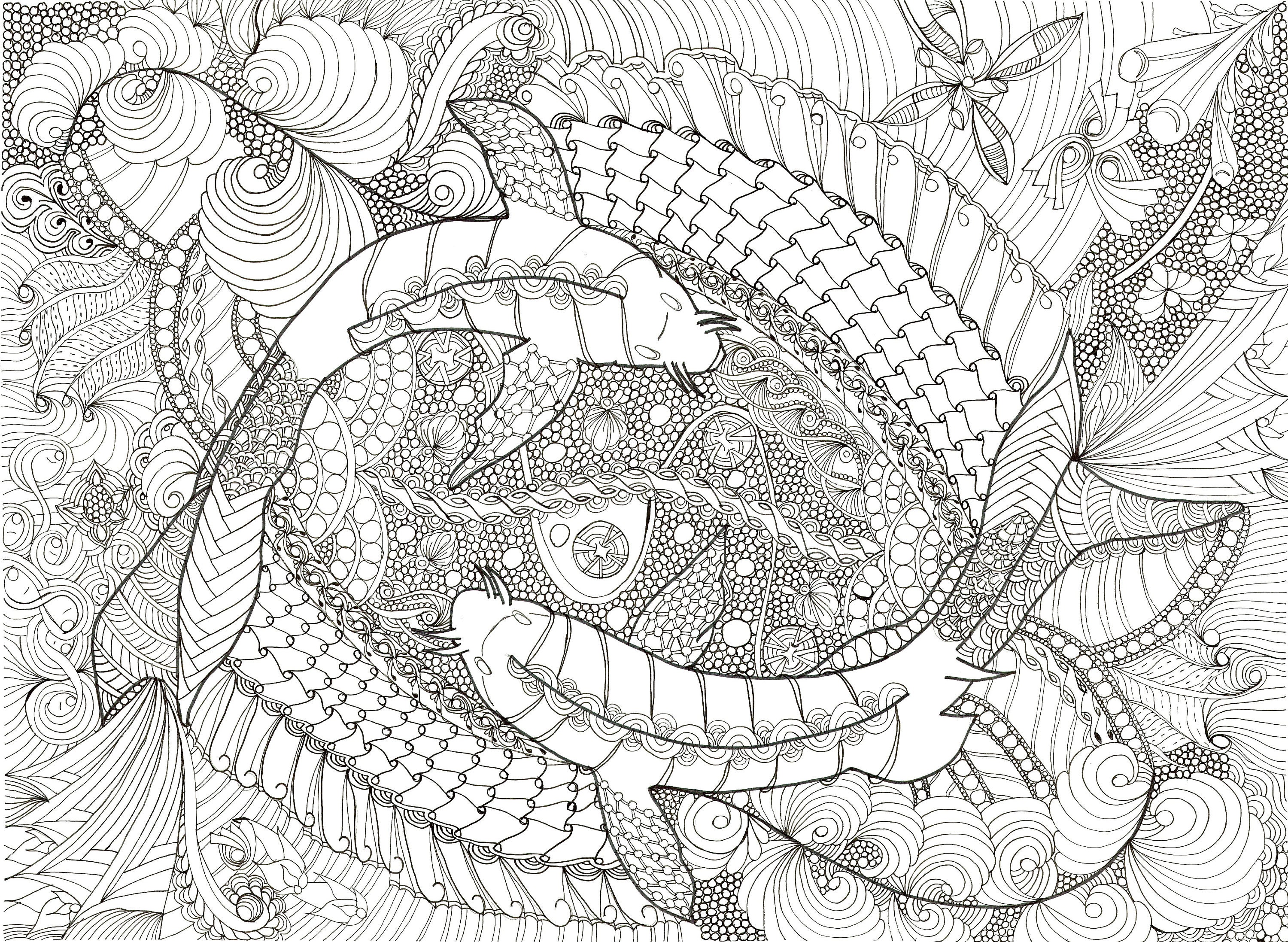 リトグラフ 魚と模様のアート作品 fit=scale-down,w=1200