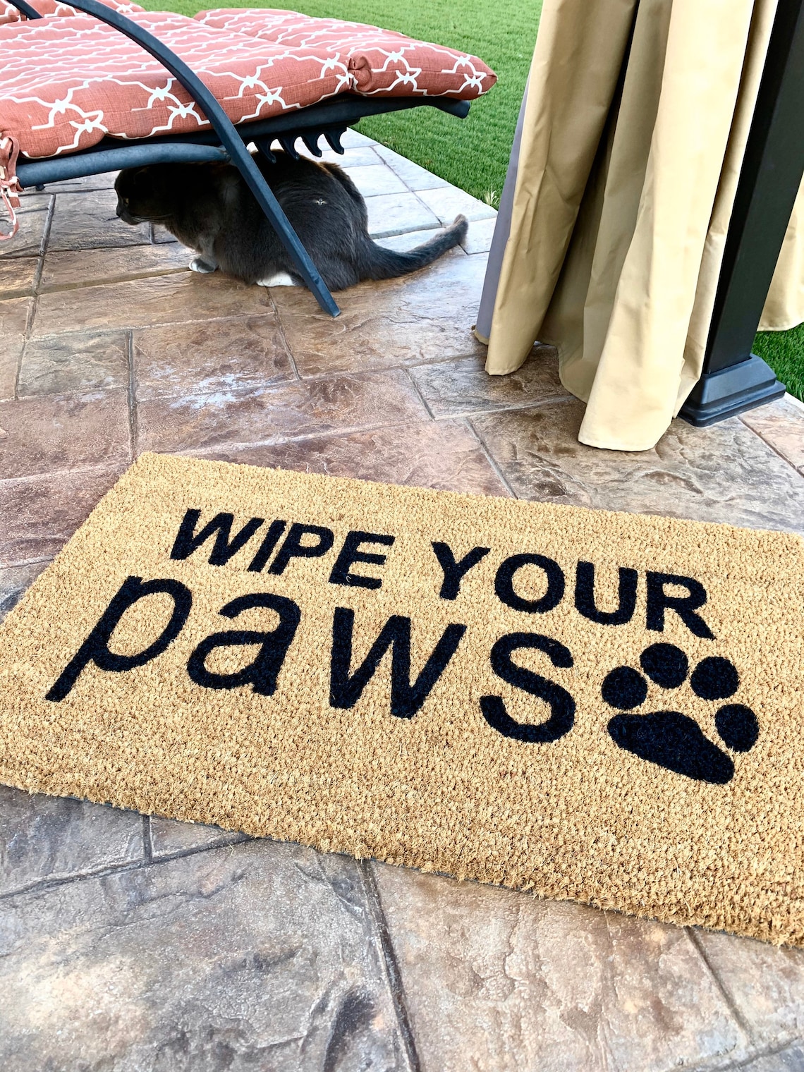 Wipe Your Paws Mat Personalized Doormat Housewarming Gift Etsy