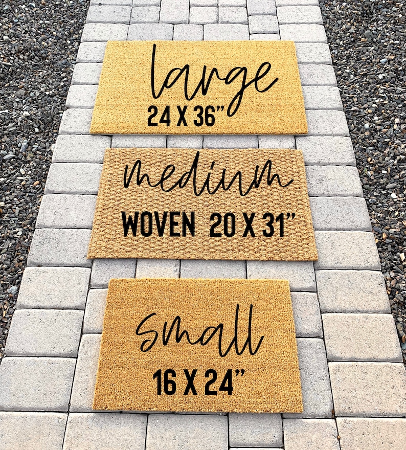 Personalized Doormat Walk Boldly in Direction Of Your Dreams Welcome Mat Housewarming Gift Farmhouse Decor Closing Gift Wedding Gift