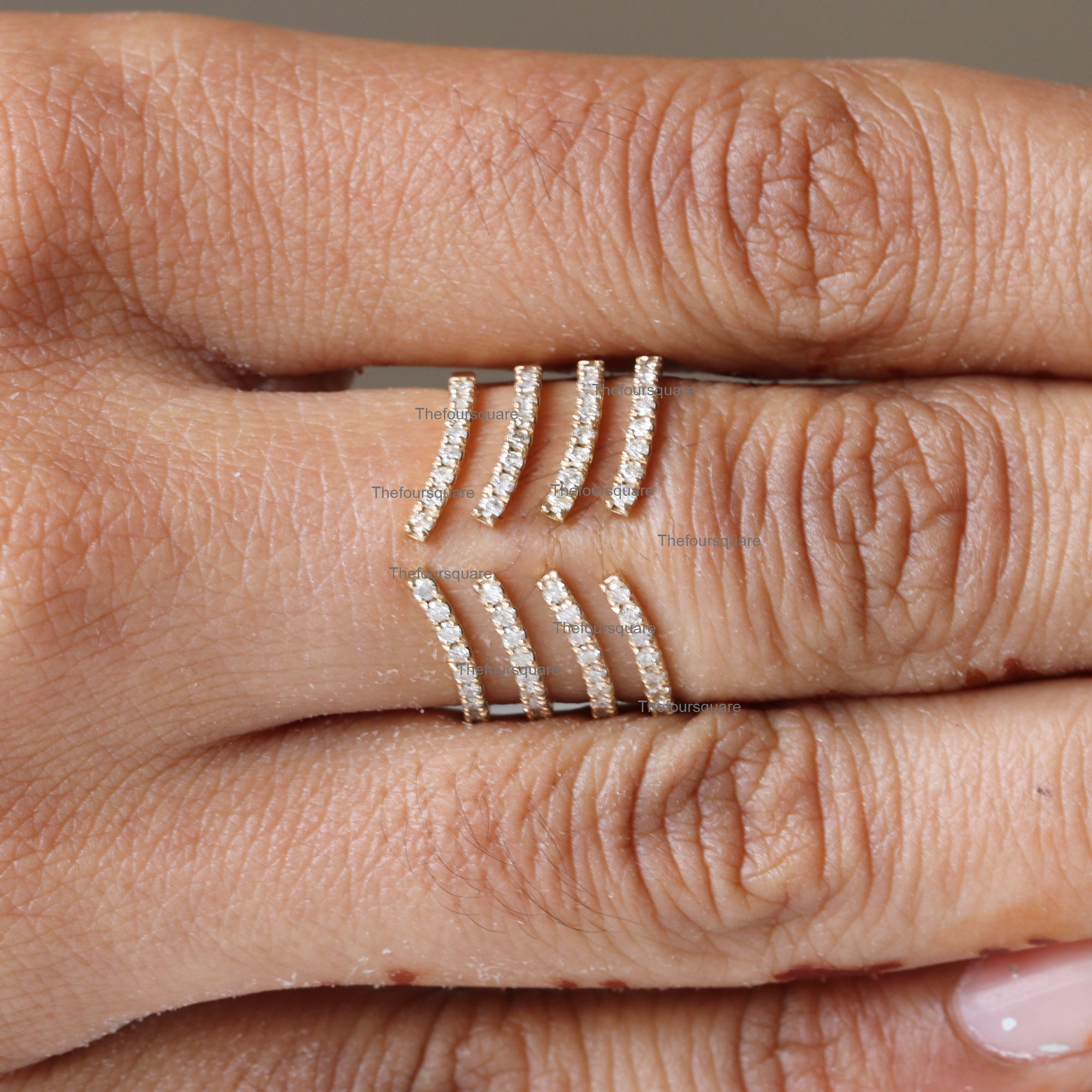 Cuff rings for fingers