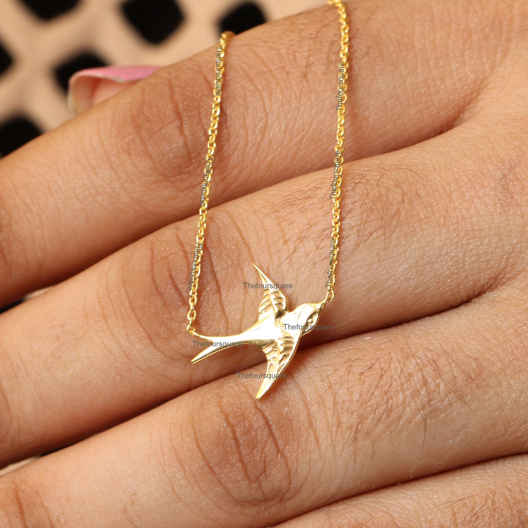 Dainty bird necklace Clearance