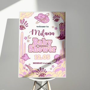 Cowgirl Baby Shower Welcome Sign Western Baby Shower Welcome Poster Cowgirl Boots Baby Shower Sign Girl Rodeo Southwestern Welcome Sign