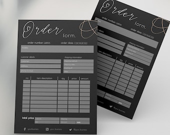 Invoice Template Gold - Etsy