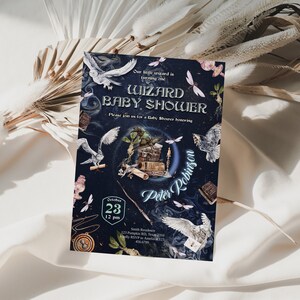 Wizard Baby Shower Invitation, Magic Baby Shower Invitation, agic School Baby Shower, Wizard Editable Invitation, Instant Download