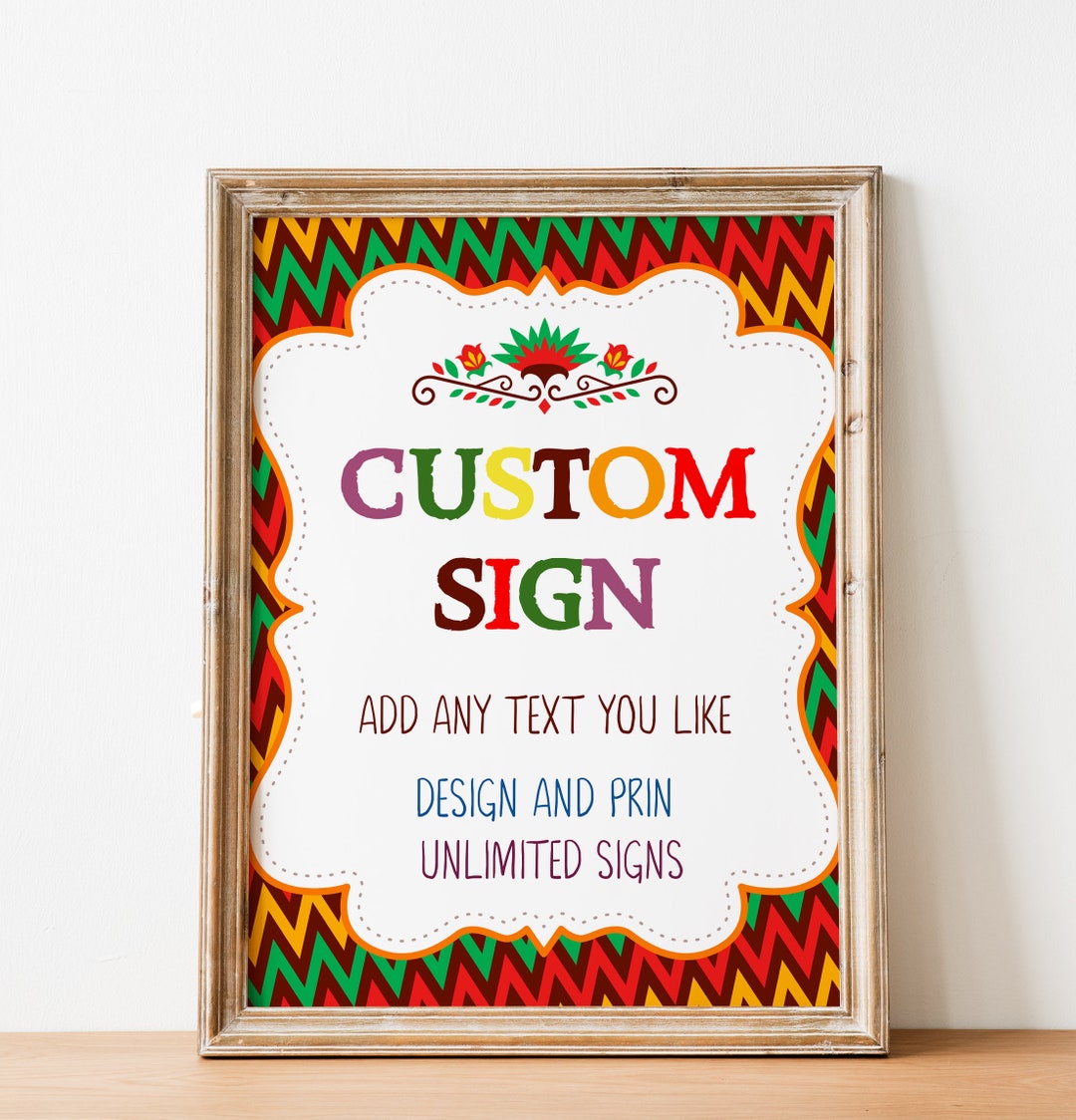 Fiesta Custom Sign Template Editable Cinco De Mayo Poster Printable ...