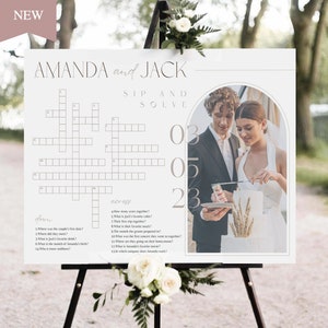 Modello Kraft Rustic Wedding Cruciverba Sorseggia e Risolvi Gioco ...