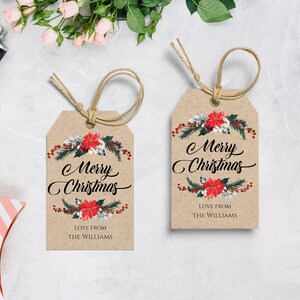 Christmas Tags Template Rustic Christmas Gift Tags Instant Download ...