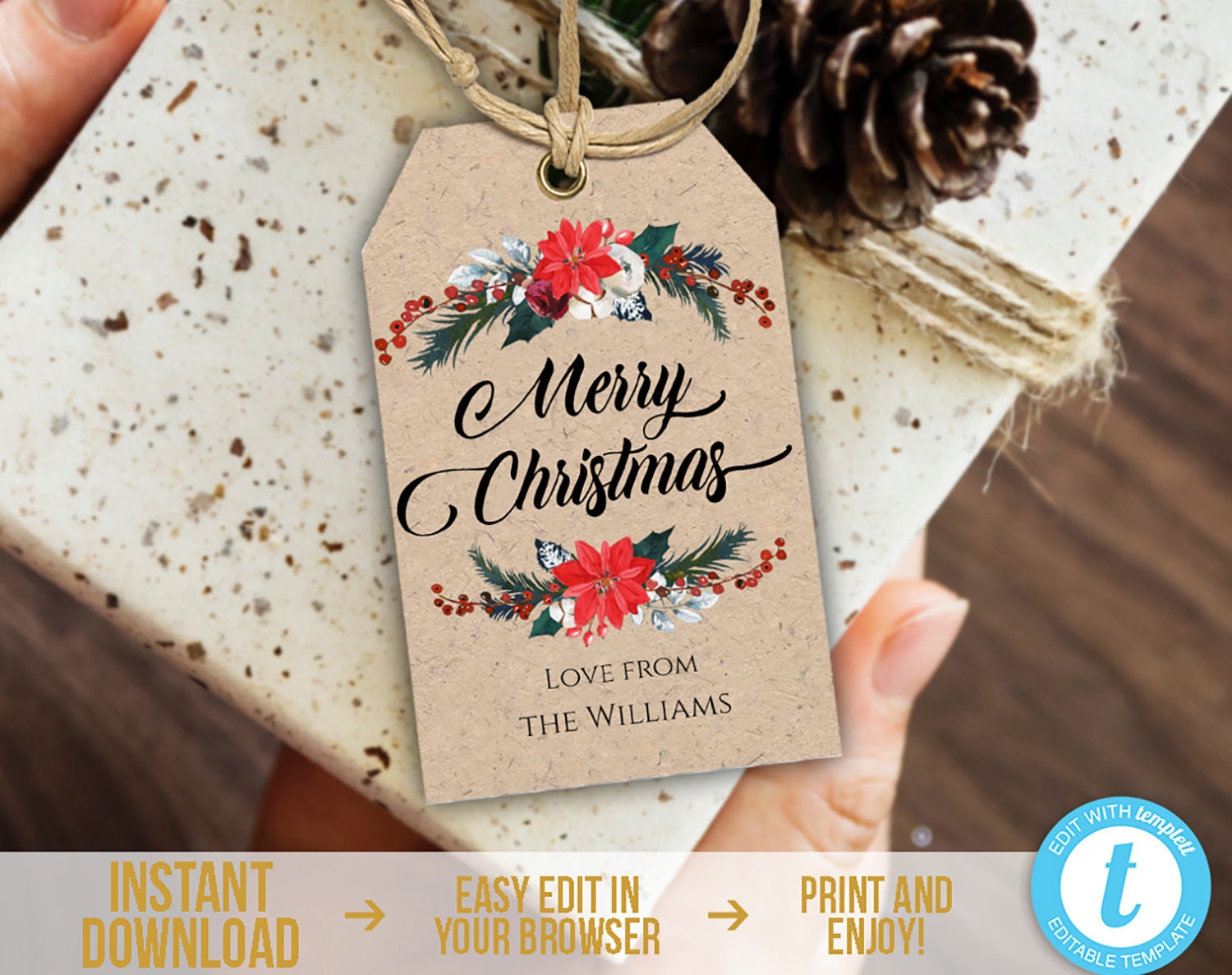 Rustic Christmas Gift Tags 