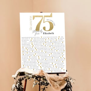 75 Things We Love About You Printable Poster Reasons Why We Editable Text Anniversary Memory Gift Template Instant Download Birthday Decor
