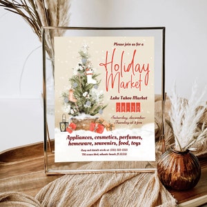 Holiday Market Flyer Winter Fair Craft Show Charity Festival Flyer Winter Holiday Festival Welcome Banner Download Christmas Market Flyer
