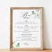 Greenery Bar Menu Sign Template Printable Wedding Drink Menu Instant ...