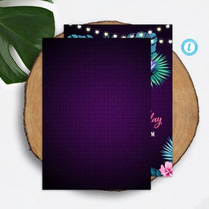 Neon Tropical Invitation Template Aloha Birthday Invitation Download Hawaiian Invitation Printable Tropical Party Invite Luau Invite NTT image 2