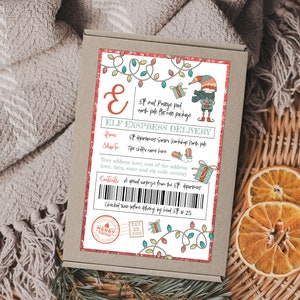 Elf Mail Shipping Labels Santa Editable Shipping Label North Pole Mailing Printable Label Elves Mail Stickers Arrival Box Labels Digital