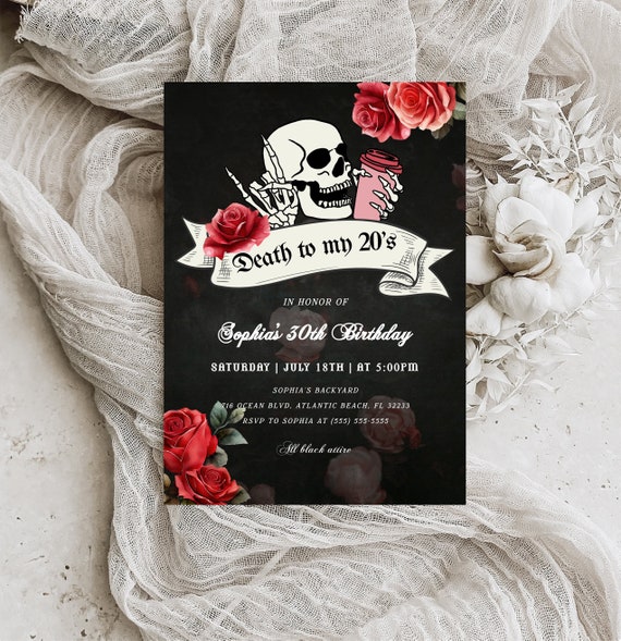 INNORU "Death To My 20's" Konfetti – 120 Stück Bunte Papierstreuung Für 30. Geburtstag, Tischdekoration