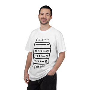 T-shirt med klusteroperatör | Serverrack-tekniktröja