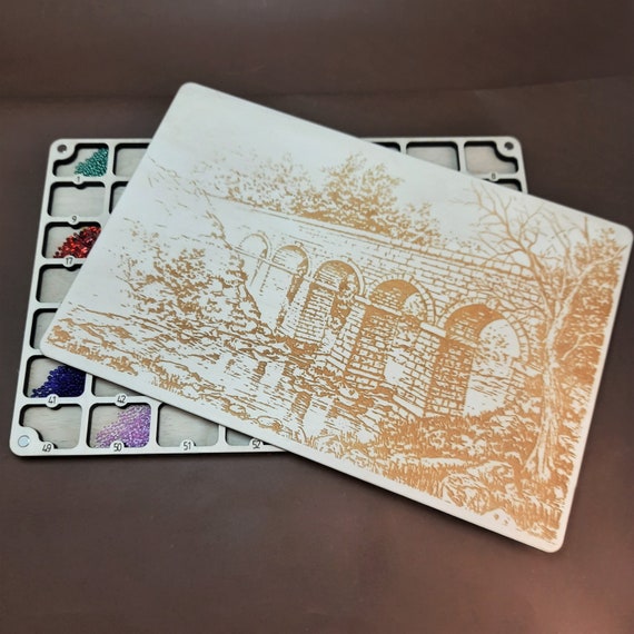 Wooden Organizer for Beads With a Lid for 56 Cells Etsy