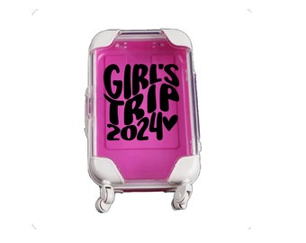 Girl's Trip 2024 Mini Suitcase, Hangover Kit, Girl's Trip Mini Luggage