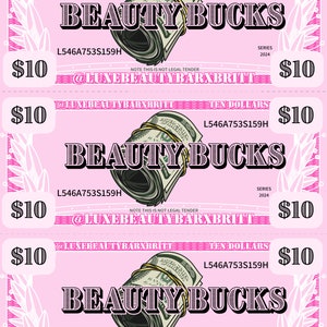 Beauty Bucks, Lash Cash, Loyalty Bucks for Clients image 1