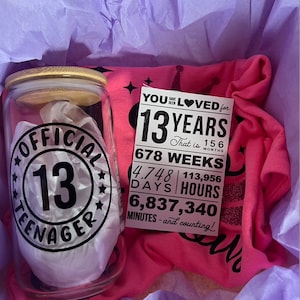 Scatola regalo per 13 anni, 13° compleanno, Ufficialmente adolescente, regalo per adolescenti