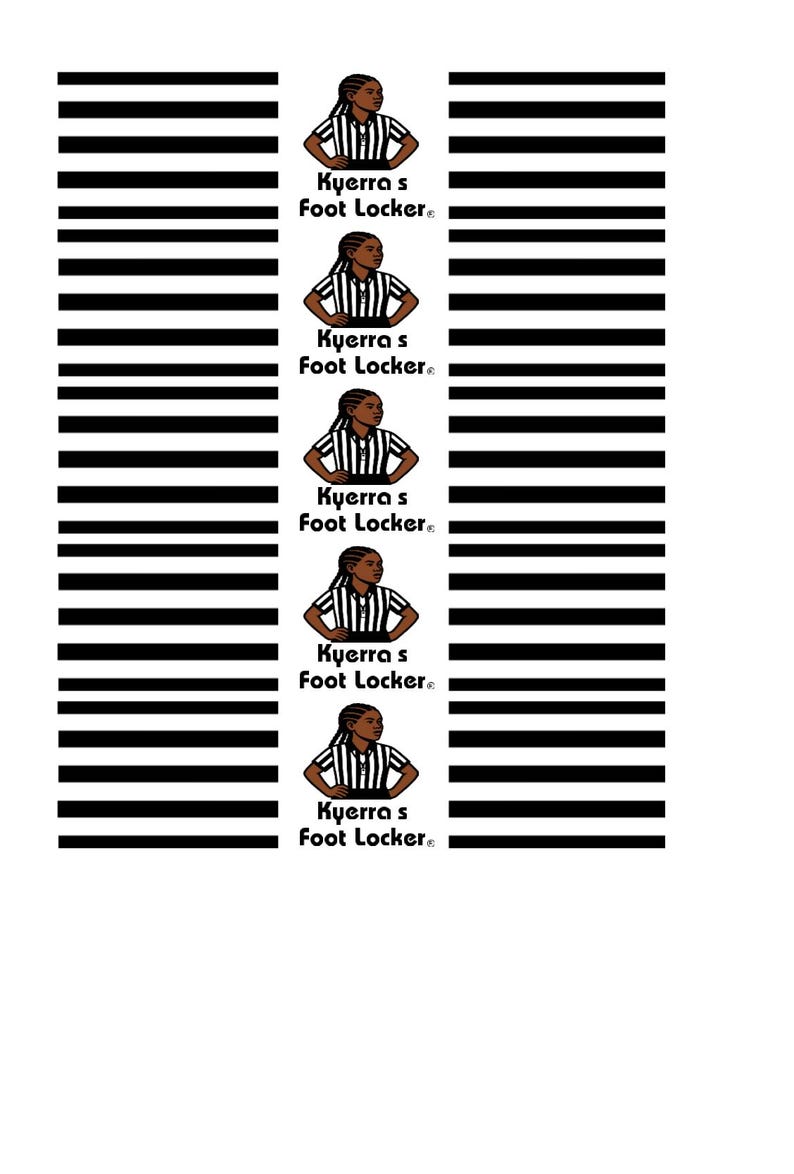 Referee Label Sneaker Water Bottle Labels, Birthday Water Bottle Labels, Lady Referee ...