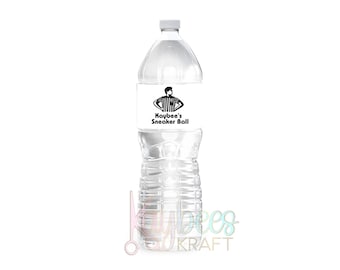 Sneaker Ball Water Bottle Labels, Birthday Water Bottle Labels