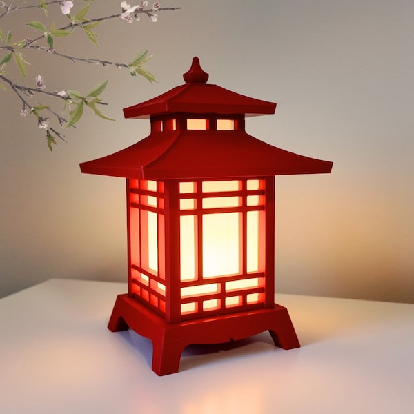 Japanese Pagoda Lantern | Japanese Decor | Japanese Home Decor | Japanese Room Decor | Pagoda Lantern | Desk Lamp | Table Lamp | Mini Pagoda