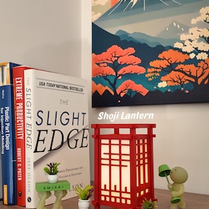 Miniature Japanese Lantern: Japanese Decor, Pagoda Lantern, Shoji Lantern, Torii Gate Lantern, Desk Lamp, Room Decor, Home Decor, 3D-Printed image 4