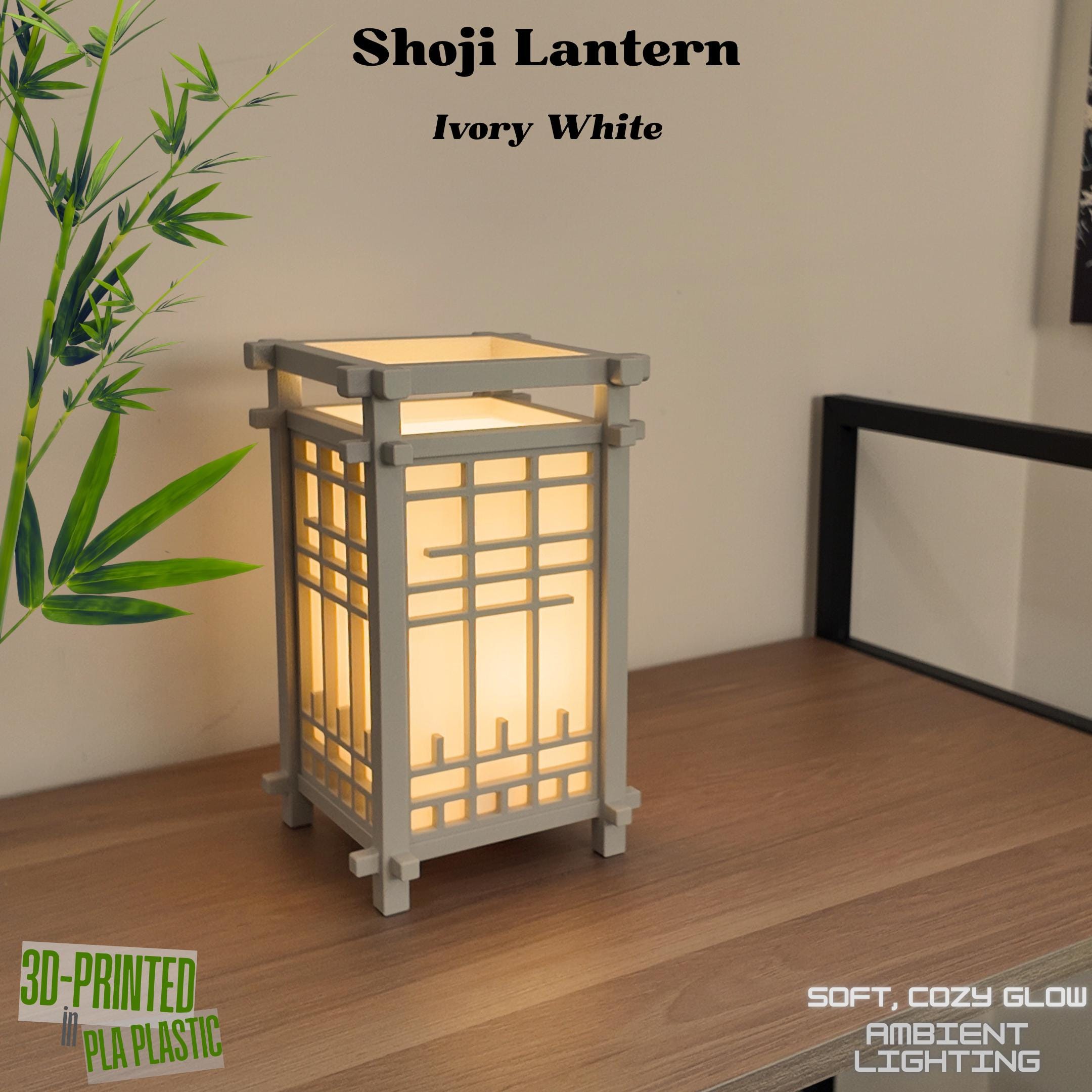 Japanese Lantern | Shoji Style | Desk Lamp | Japanese Decor
