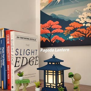Miniature Japanese Lantern: Japanese Decor, Pagoda Lantern, Shoji Lantern, Torii Gate Lantern, Desk Lamp, Room Decor, Home Decor, 3D-Printed image 3