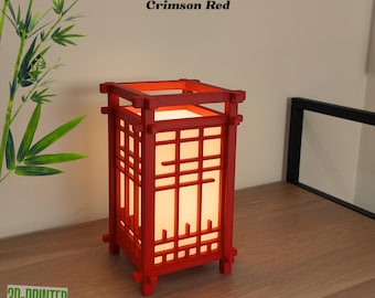 Japanese Lantern | Shoji Style | Desk Lamp | Japanese Decor
