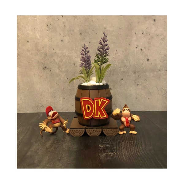 Donkey Kong Barrel | Single | Succulent Planter | Donkey Kong Logo | Donkey Kong | Succulent Pots | Succulent Plants | Succulent Gifts |