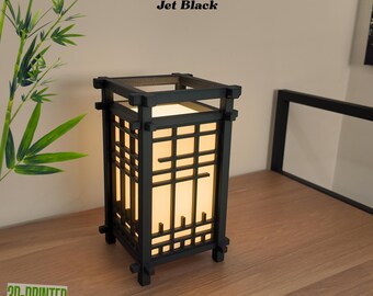 Japanese Lantern | Shoji Style | Desk Lamp | Japanese Decor