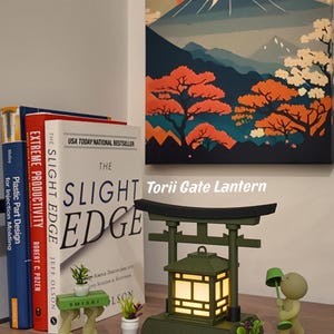 Miniature Japanese Lantern: Japanese Decor, Pagoda Lantern, Shoji Lantern, Torii Gate Lantern, Desk Lamp, Room Decor, Home Decor, 3D-Printed image 7