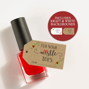 Para sua etiqueta de presente de visco, download instantâneo, etiqueta de presente de Natal para esmalte, ideias de presentes de Natal DIY, para sua etiqueta de Natal para impressão