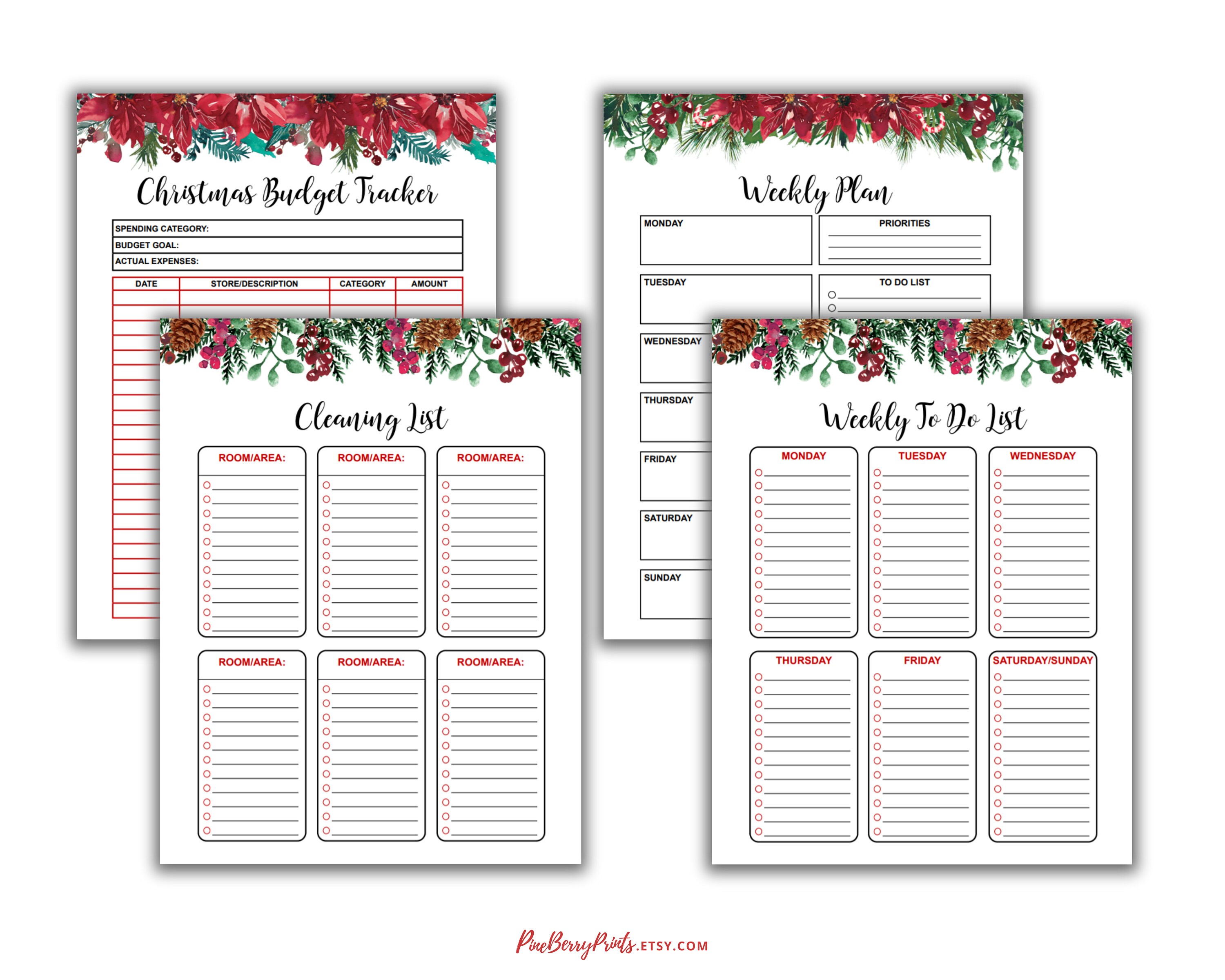 Christmas Planner Printable: Holiday Organizer Kit (PDF Download) - Etsy