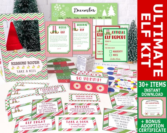Elf Kit Printable Games Elf Twister Donut Box Hopscotch