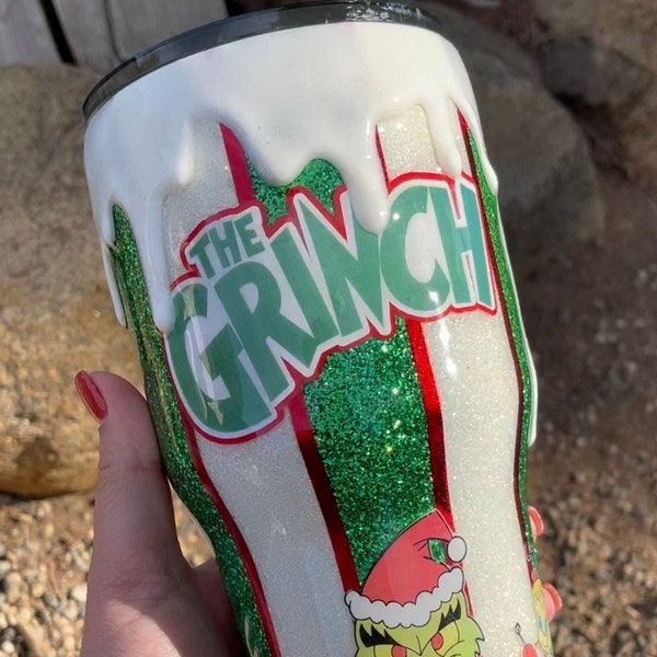 The Grinch Glitter Tumbler