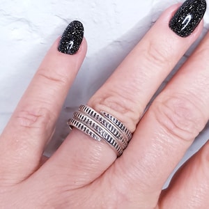 Latvian Spiral Ring Silver | Unisex Ring Couples | Ring Band | Silver Ring | Latvian Ring | Stackable Ring | Viking Jewelry | Snake Infinity