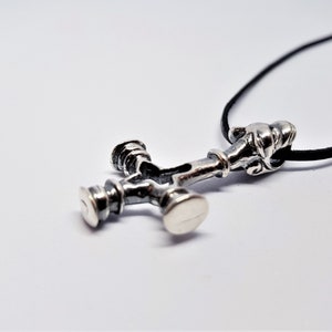 Wolf Heads Cross Necklace In Bronze And Silver, Scandinavian Necklace, Gift For Men, Men&#39;s Jewelry
