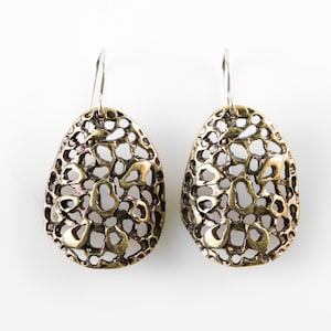 Unique Handmade Bronze Or Silver Earrings, Charming Gift For Women