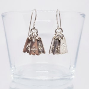 Silver Seven Day Charms Earrings, Bad Vegan Earrings, Earrings With Charms, Baltic Jewelry
