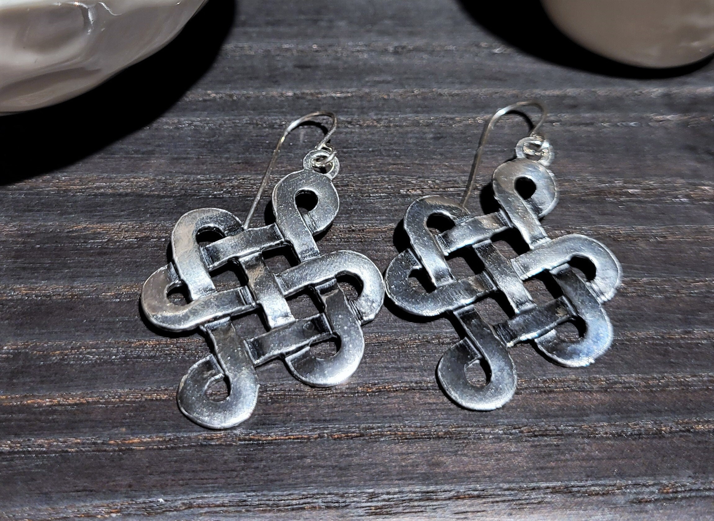 Orecchini Pendenti Donna Con Nodo Celtico In Argento 925, Idea Regalo Elegante In Confezione Regalo