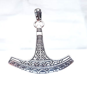 Norse Viking Thor&#39;s Hammer Pendant | Scandinavian Viking Necklace Silver | Mjolnir Pendant | Necklace Men | Gift for Men |