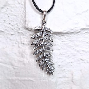Silver Leaf Necklace | Fern Leaf Pendant | Gift for Women | Silver Necklace | Boho Style Necklace | Latvian Jewelry | Gold Plated Necklace