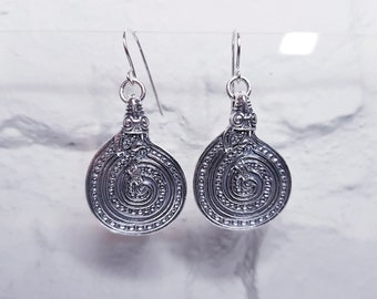 Norwegian Dragon Snake Silver Earrings | Viking Earrings | Ancient Jewelry | Mystic Jewelry | Gift For Women | Silver Dangle Earrings