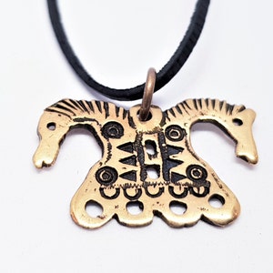Medieval Horse Symbol Pendant In Silver And Bronze, Gift For Men And Women, Baltic And Viking Jewelry