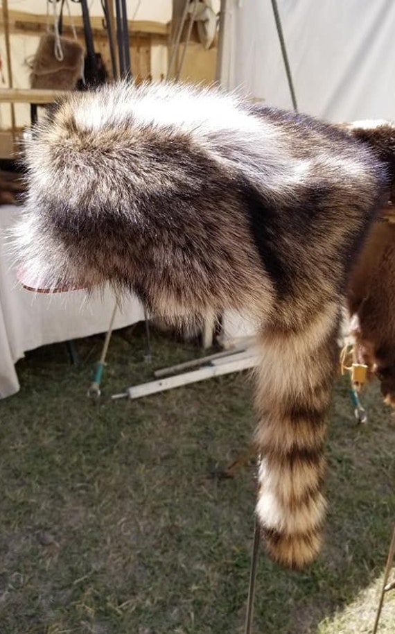racoon fur hat