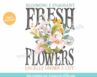 Retro Sublimations, Vintage Flower Design, Vintage Sublimations, Png, Clipart, t-shirt Design, Retro Graphics, Flowers, Flower Graphics PNG